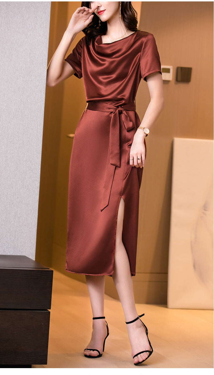 Silk satin dress