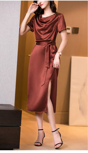 Silk satin dress