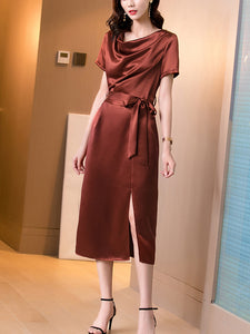 Silk satin dress
