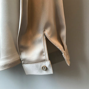 Women's silk satin shirt