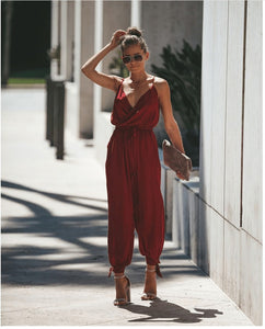 Women's Jumpsuit Flowers Print Spaghetti Strap Romper